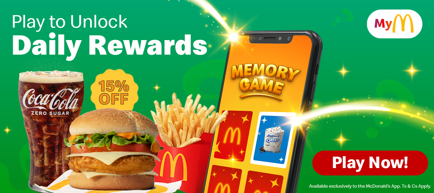 Match the cards to reveal instant deals - McDonald's